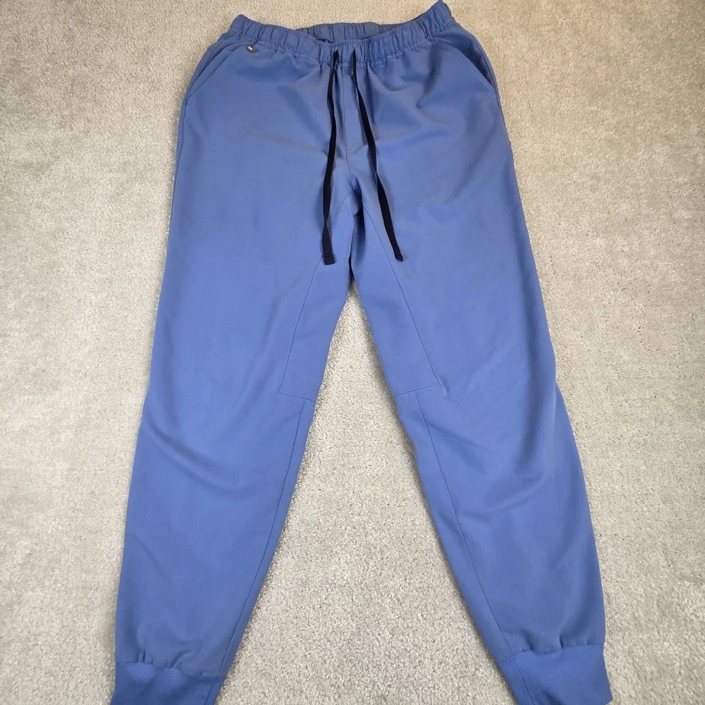 FIGS Tansen Jogger Scrub Pants Mens M Blue Cargo Nursing Vet Dental Workwear
